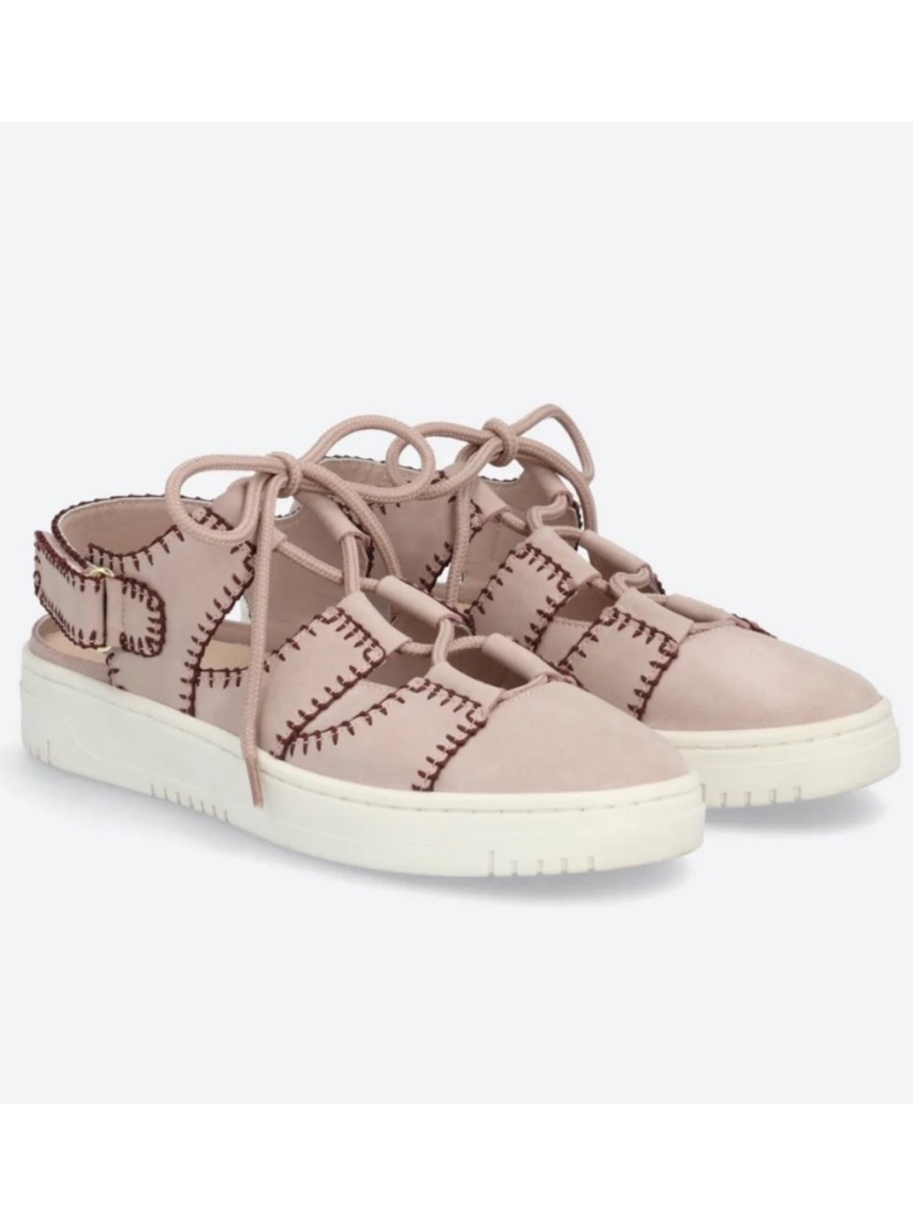 Free People Thirty Love Cutaway Sandal Sneakers in Blush Pink
